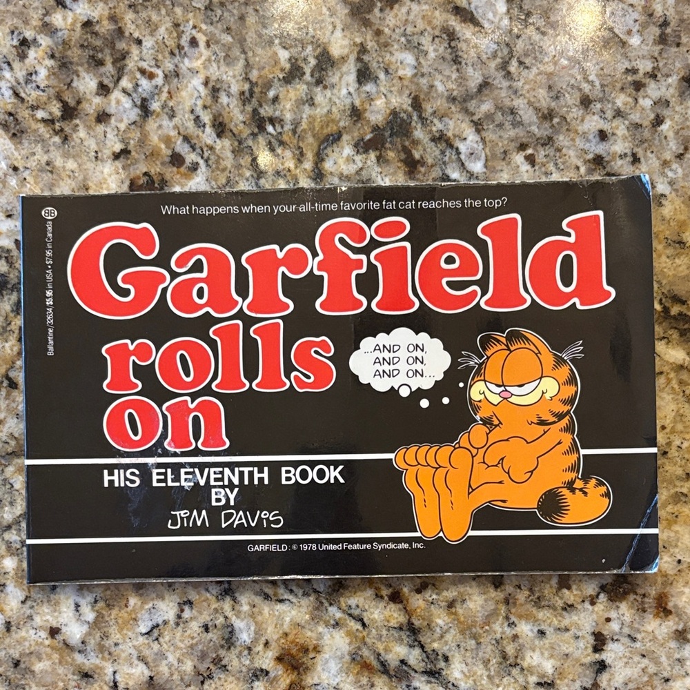 5 for $35- Garfield Rolls On Book by Jim Davis - 11th book